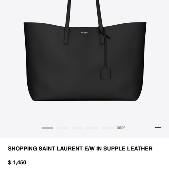 Yves Saint Laurent Black Leather Tote - Picture 3 of 14